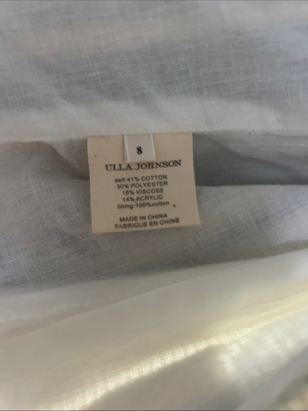 Ulla Johnson Cream and Blue Striped Open-Front Blazer - Picture 4 of 5